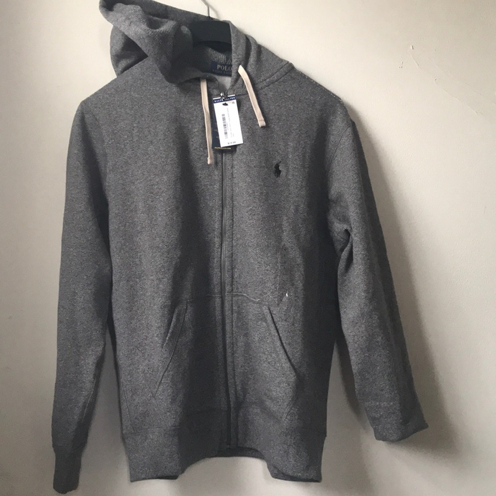 Men’s polo Ralph Lauren zip up hoodie grey